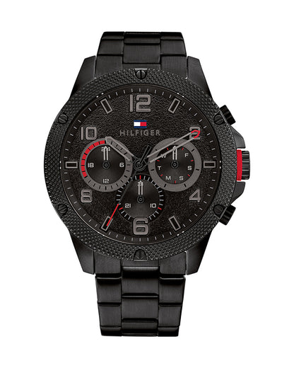 Tommy Hilfiger Multifunction Black Stainless Steel Watch