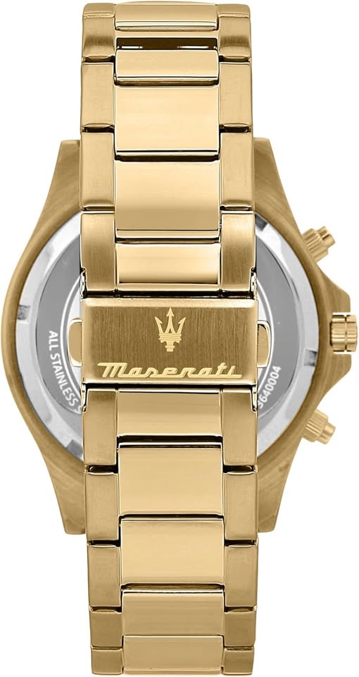 Maserati Sfida Chronograph Watch – Gold Stainless Steel | Blue Dial (44mm)