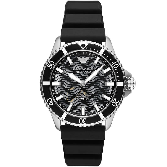 Emporio Armani Meccanico AR60062 Automatic Watch – Black Skeleton Dial