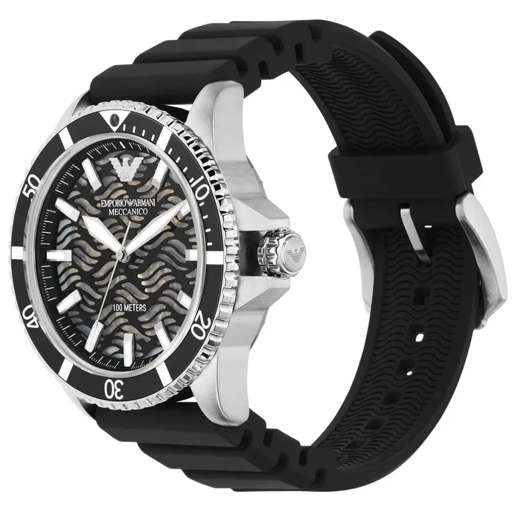 Emporio Armani Meccanico AR60062 Automatic Watch – Black Skeleton Dial