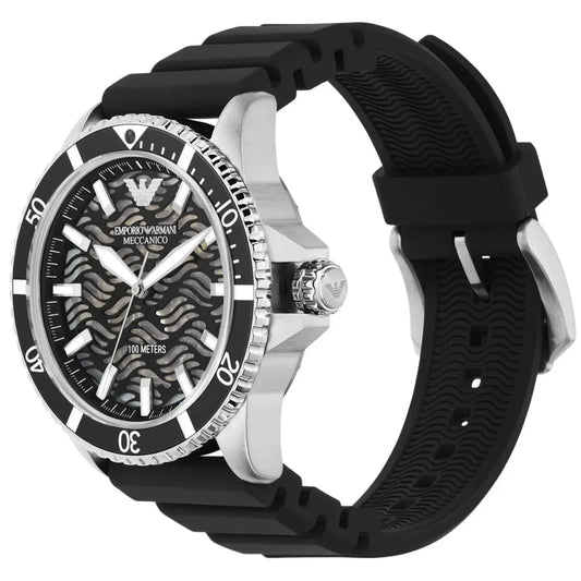 Emporio Armani Meccanico AR60062 Automatic Watch – Black Skeleton Dial
